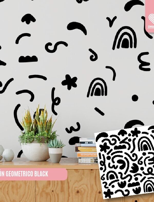 140 PATRÓN GEOMETRICOS BLACK DE CORTE