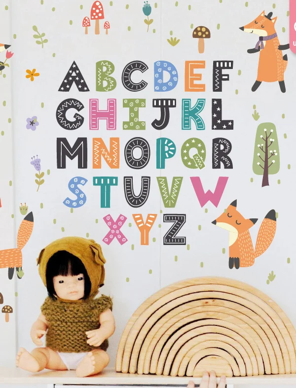 VINILO DECORATIVO - PLANCHA LETRAS Y BOSQUE - 3161