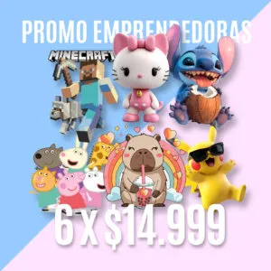 PROMO VINILOS INFANTILES X 6 tamaño C (30X30 APROX)