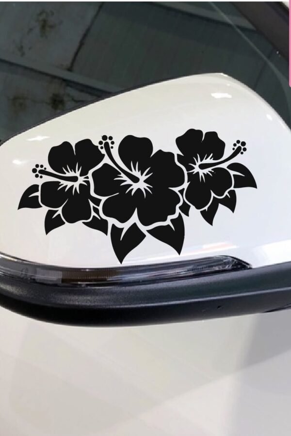 VIN 961 - VINILO PARA ESPEJOS RETROVISORES DE AUTO - FLORES X2