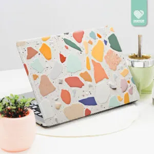 VINILO PARA RENOVAR NOTEBOOK CON DISEÑO TERRAZO