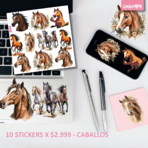 STICKERS INDIVIDUALES X10 - CABALLOS