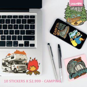 STICKERS INDIVIDUALES X10 - CAMPING