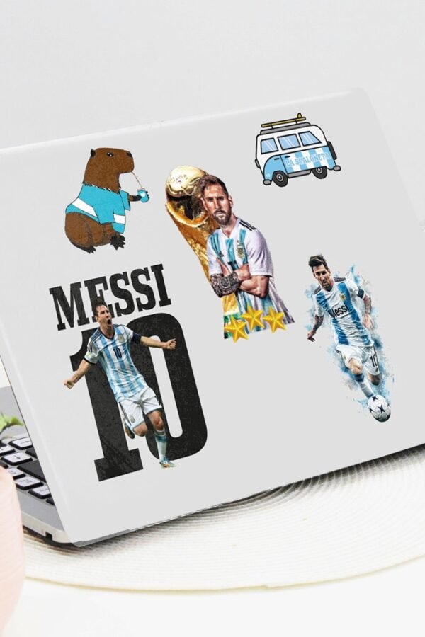 Planchita de Stickers adhesivos Messi Pasion - 7124
