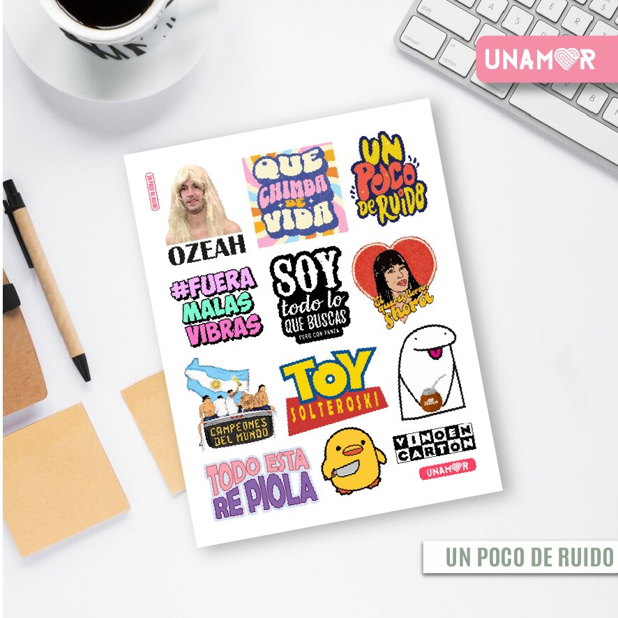 STICKERS UN POCO DE RUIDO VINILO DECORATIVO - STICKER UN POCO DE RUIDO