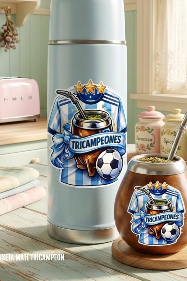 STICKER CAMISETA MATE TRICAMPEON