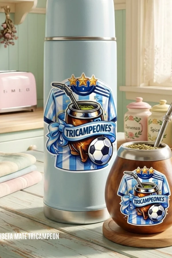 STICKER CAMISETA MATE TRICAMPEON