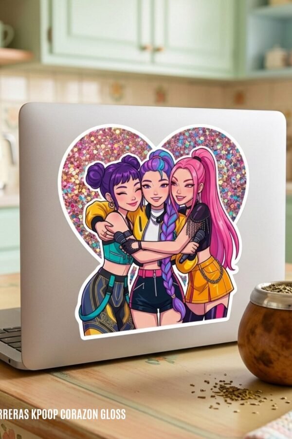 STICKERS GUERRERAS KPOP CORAZON GLOSS