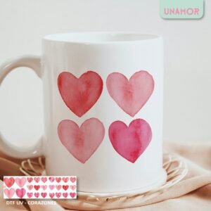 DTF UV - CORAZONES