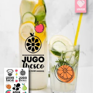 Etiquetas para Botellas de Leche Jugos y Agua