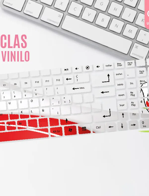 VINILO DECORATIVO - TECLADO SIMPLE RIVER - 9027