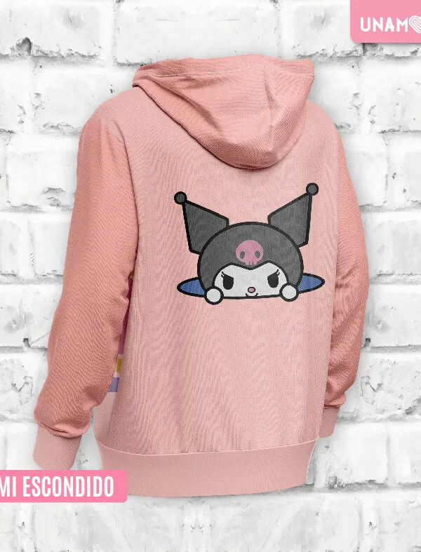 ESTAMPA TEXTIL - KUROMI ESCONDIDO