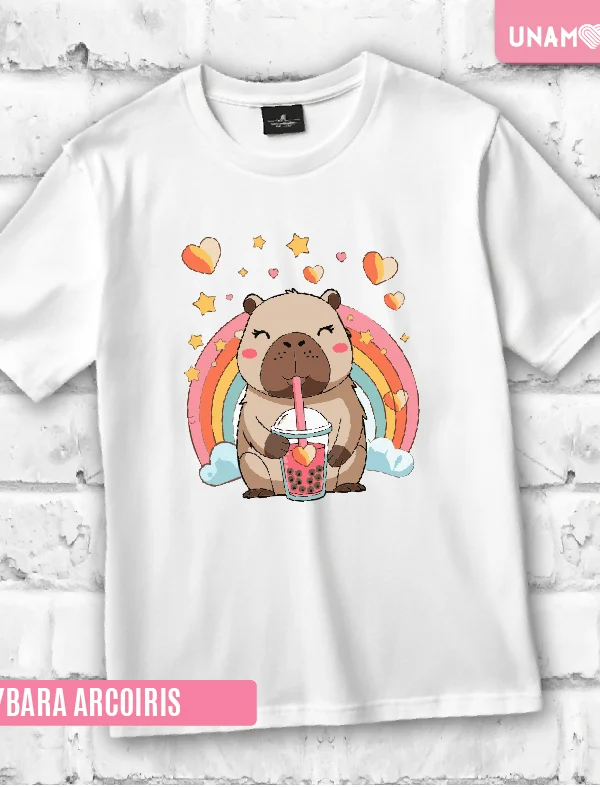 ESTAMPA TEXTIL - CAPYBARA ARCOIRIS