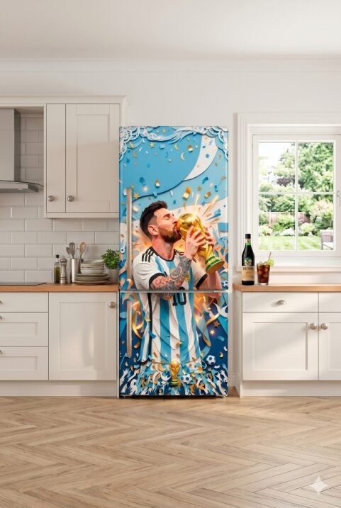 VINILO HELADERA MESSI COPA CAMPEONES