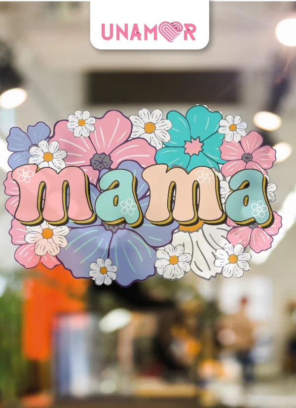 VINILO DIA DE LA MADRE - FLORAL MAMA
