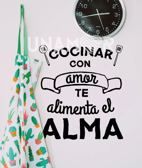 VINILO DECORATIVO - COCINAR CON AMOR - 9072