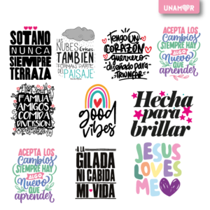 STICKERS INDIVIDUALES X10 - FRASES