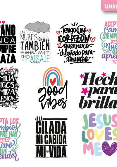 VINILO DECORATIVO - FRASES X10