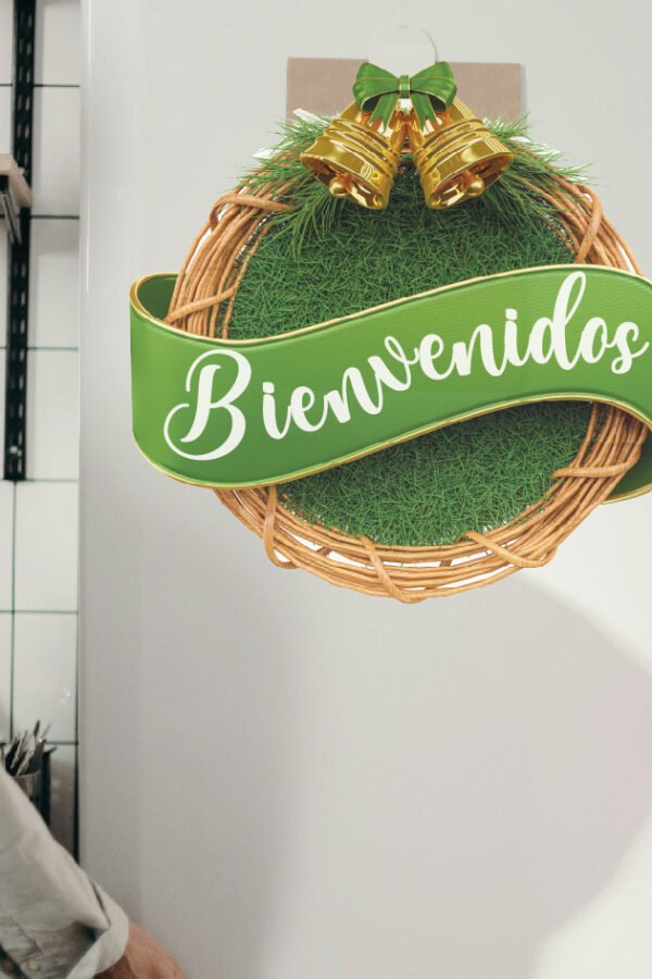 CORONA MIMBRE BIENVENIDOS