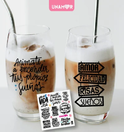 VINILO DECORATIVO - ETIQUETAS FRASES LA VIDA - 9145