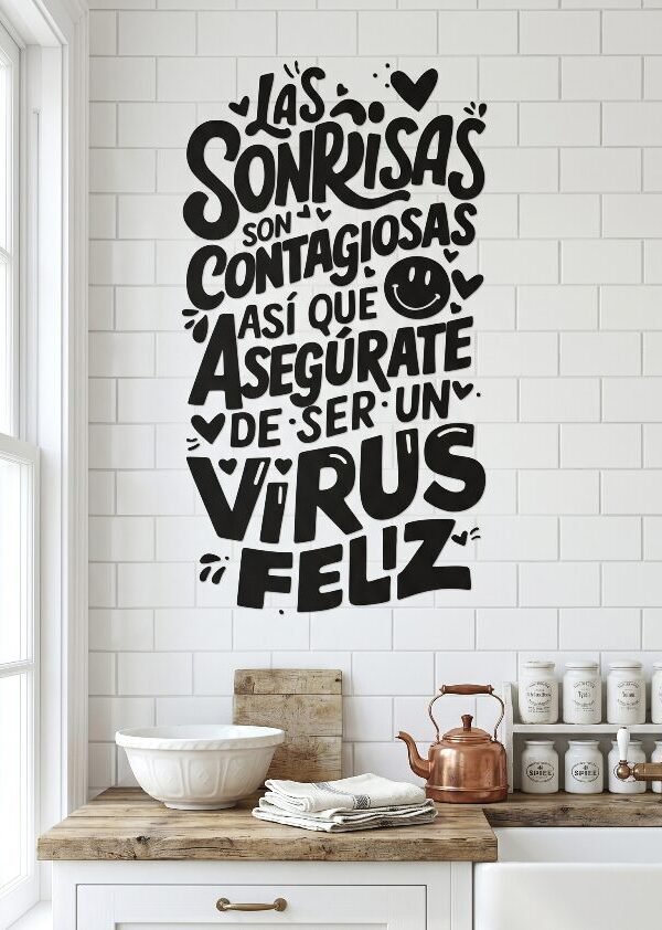 VINILO DECORATIVO - FELIZ - 92229