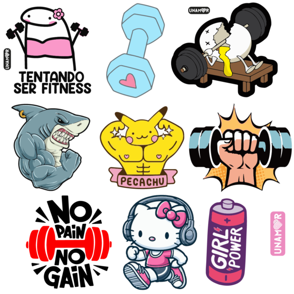 STICKERS INDIVIDUALES X10 - GYM