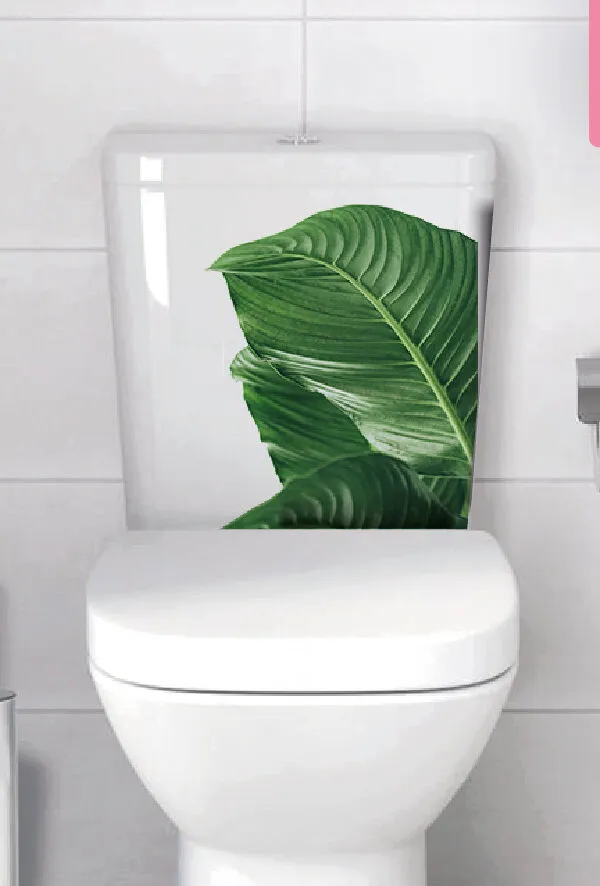 VINILO DECORATIVO - INODORO HOJAS - 1716