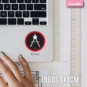 320 -  100 LOGOS IGUALES PERSONALIZADOS 4X4CM