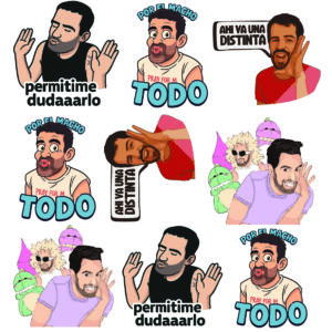 STICKERS INDIVIDUALES X10 - MARTIN CIRIO