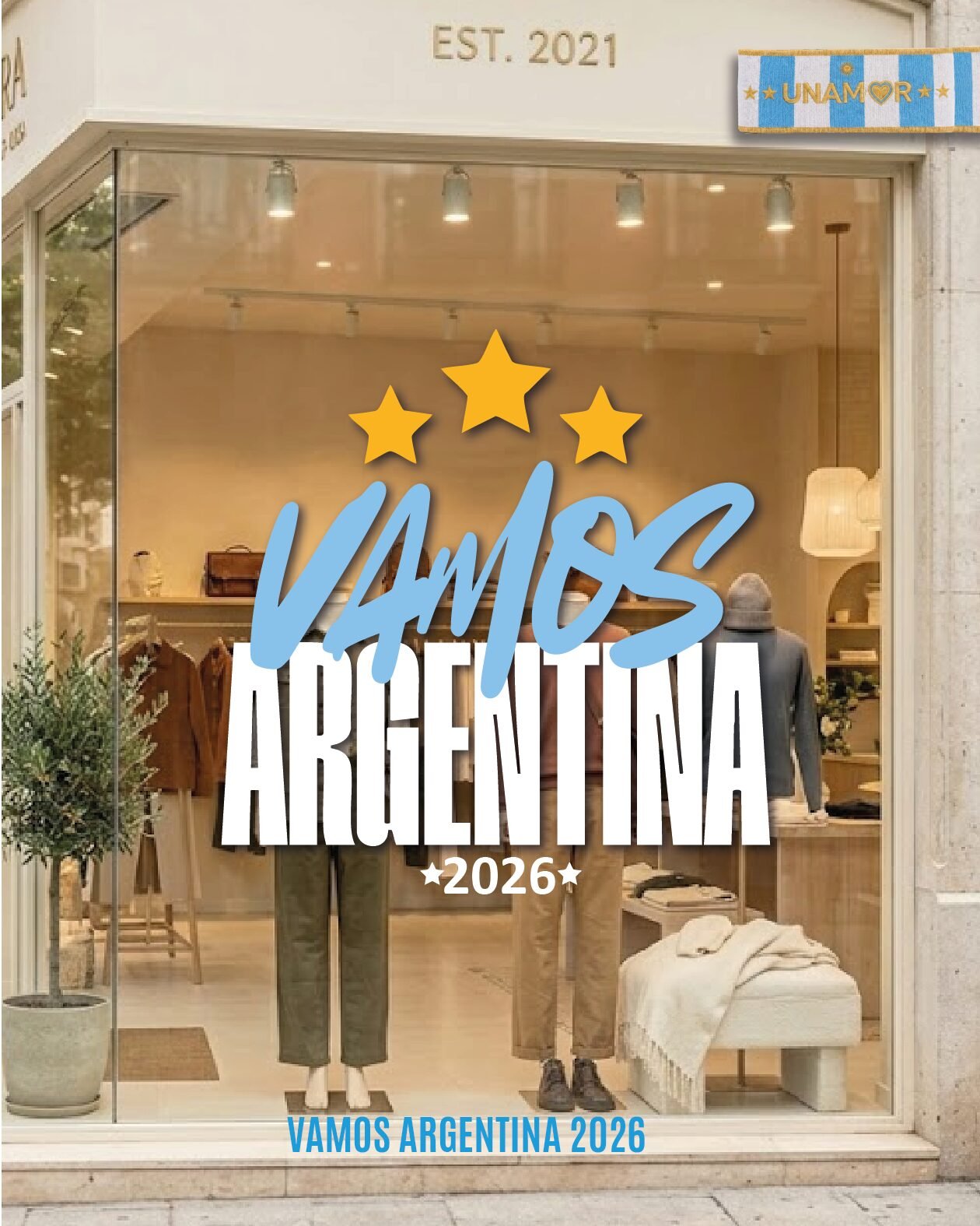 VINILO DECORATIVO - VAMOS ARGENTINA 2026 - 2628
