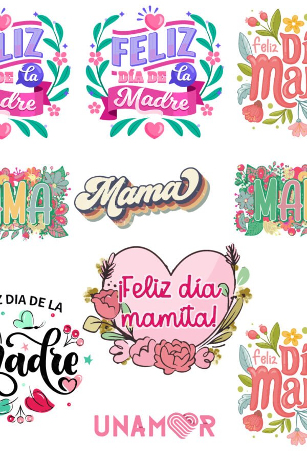 STICKERS INDIVIDUALES X10 - DIA DE LA MADRE