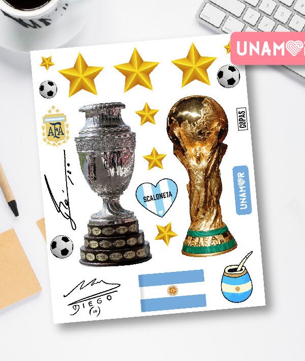 Planchita de Stickers adhesivos  Copas - 7817