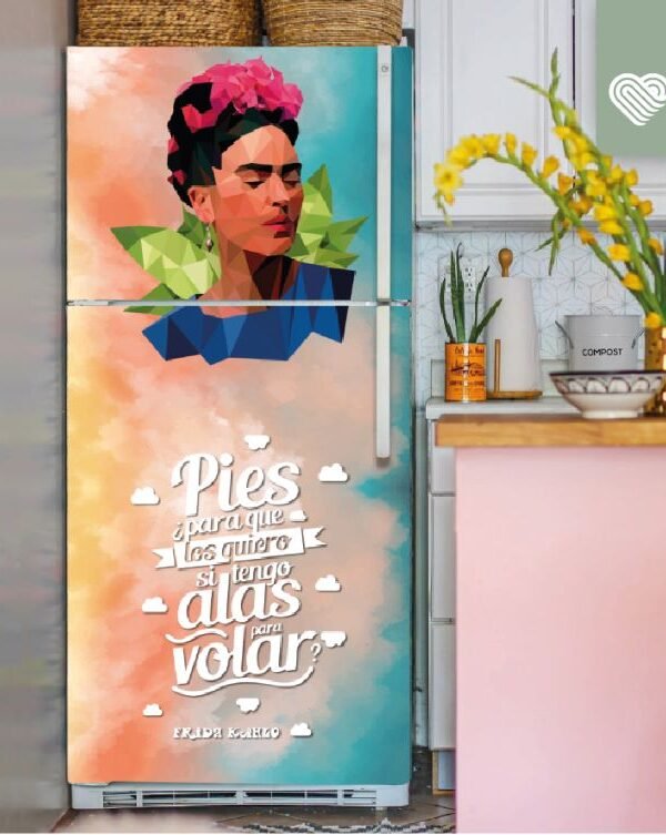 VINILO PARA HELADERA - FRIDA COLORES - H 2029
