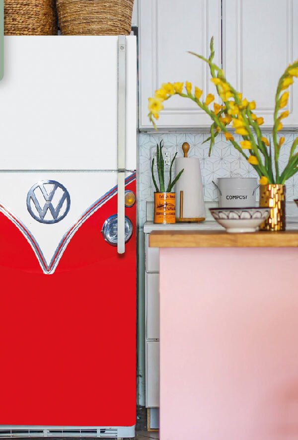 VINILO PARA HELADERA - COMBI ROJA - H 2040