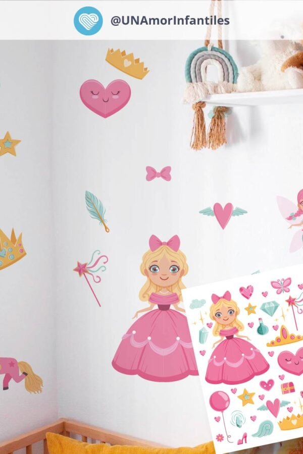 VINILO DECORATIVO - PLANCHA PRINCESAS - 3111