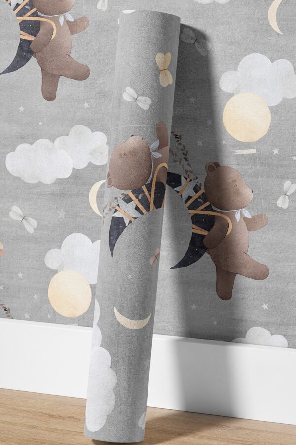 VINILO MULTIUSO ANIMALITOS OSO LUNA