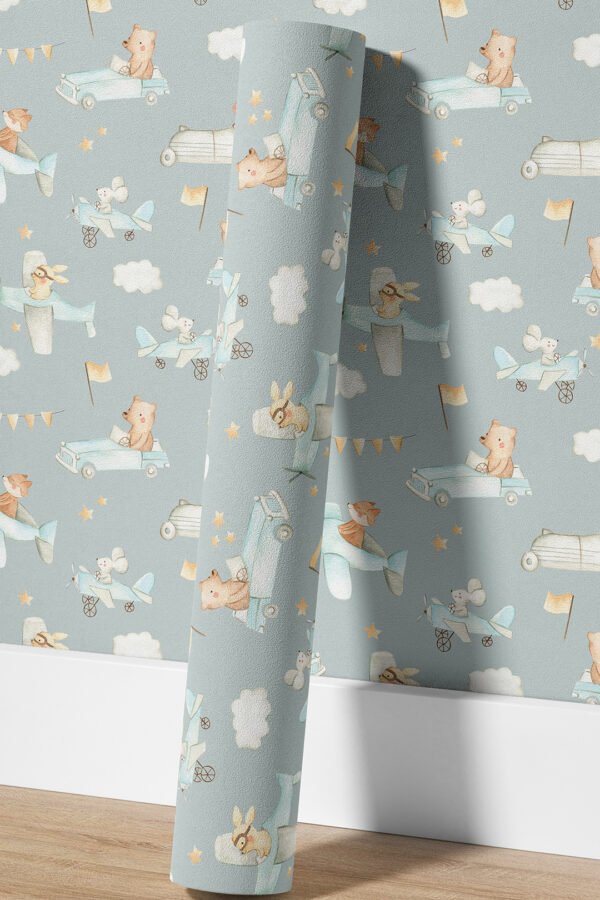 VINILO MULTIUSOS ANIMALITOS AVIÓN