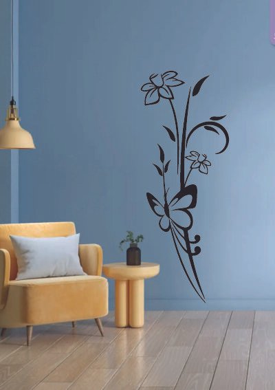 VINILO DECORATIVO - FLOR MARIPOSA - 9014