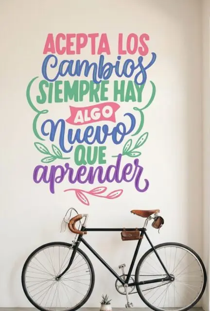 VINILO DECORATIVO - ACEPTA LOS CAMBIOS - 209