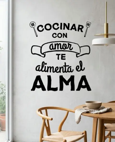 VINILO DECORATIVO - ALIMENTA EL ALMA - 1408