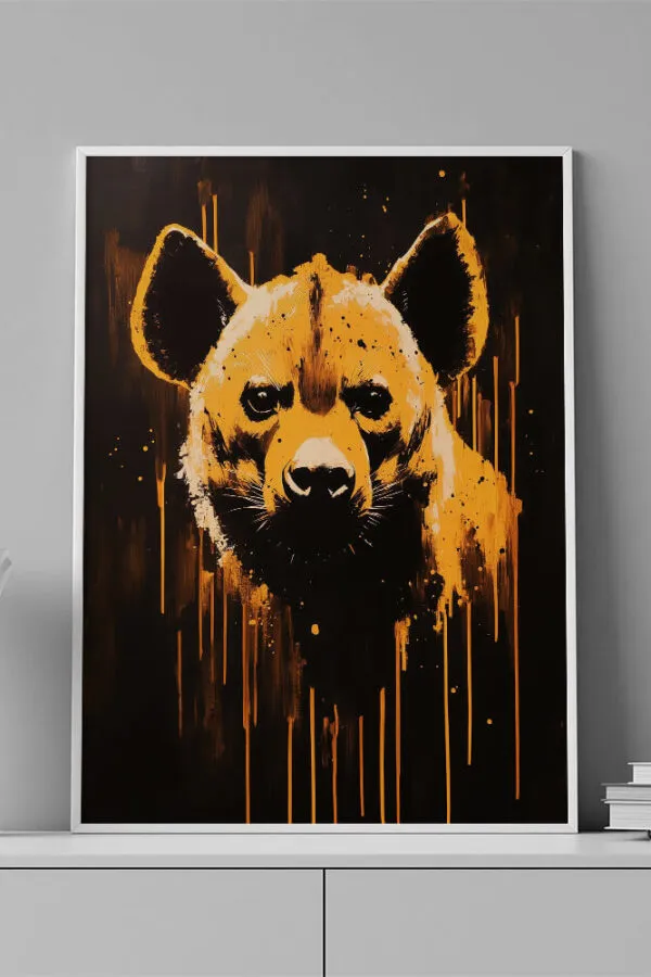 VINILO DECORATIVO - LAMINA ANIMAL HIENA - 0079