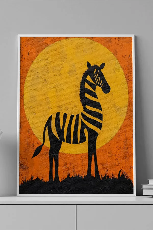 VINILO DECORATIVO - LAMINA ANIMAL CEBRA - 0081