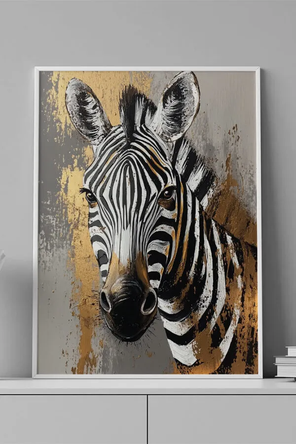 VINILO DECORATIVO - LAMINA ANIMAL CEBRA - 0087