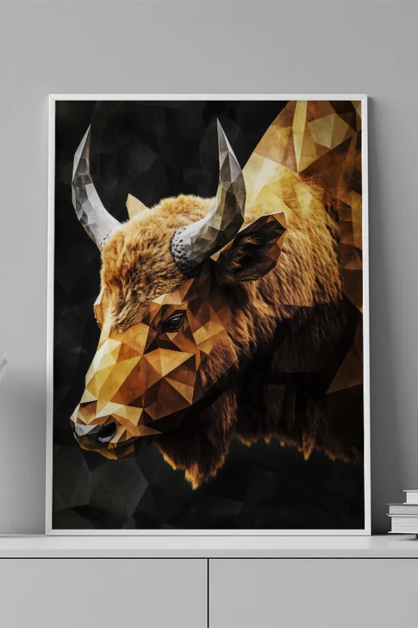 VINILO DECORATIVO - LAMINA ANIMAL BUFALO - 0105