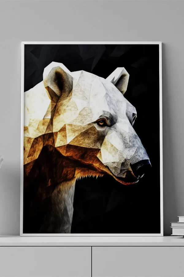 VINILO DECORATIVO - LAMINA ANIMAL OSO POLAR - 0108