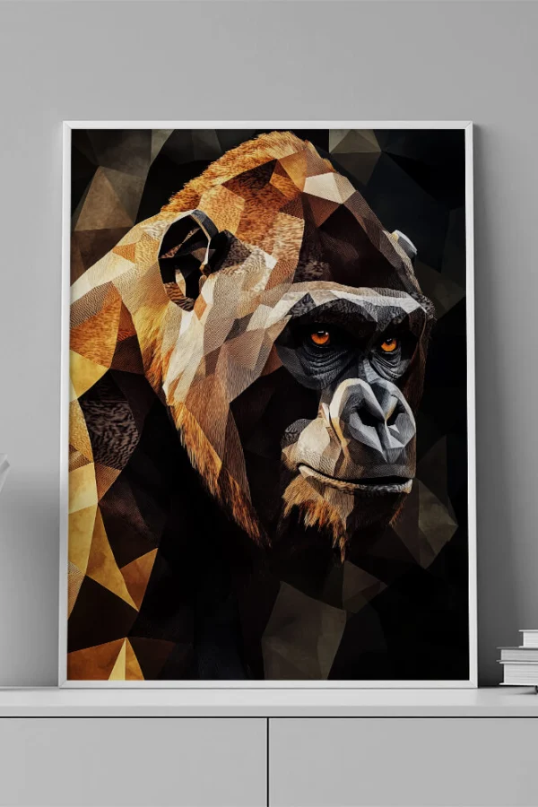 VINILO DECORATIVO - LAMINA ANIMAL GORILLA - 0109