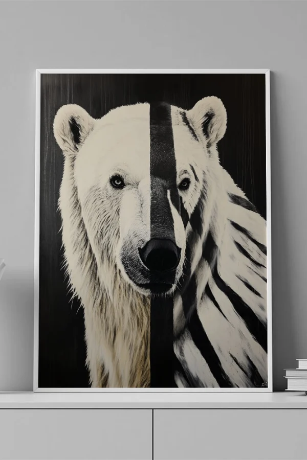 VINILO DECORATIVO - LAMINA ANIMAL OSO POLAR - 0120