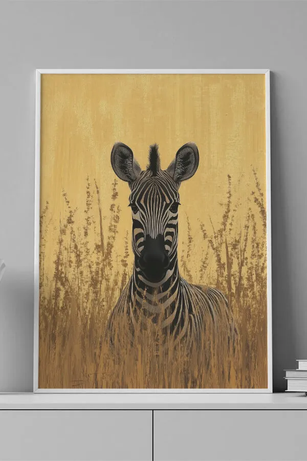 VINILO DECORATIVO - LAMINA ANIMAL CEBRA - 0126