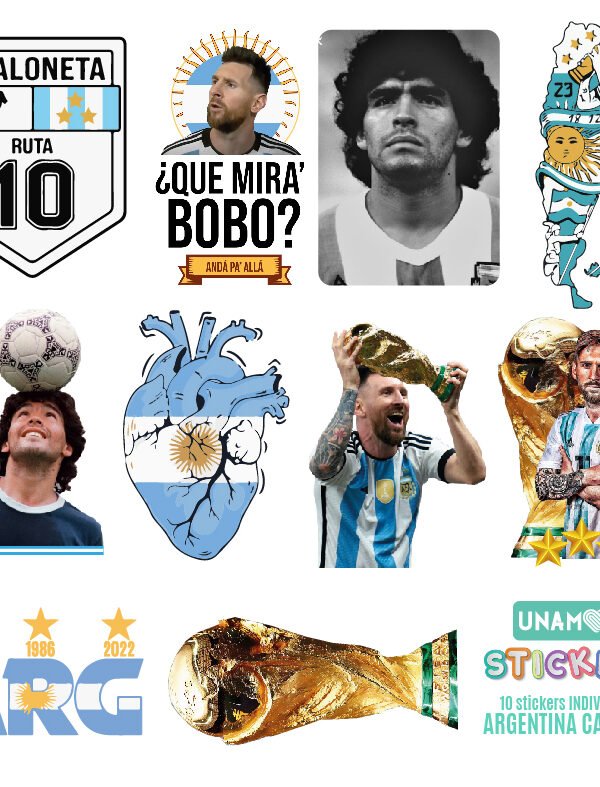 VINILO DECORATIVO - ARGENTINA CAMPEON X10