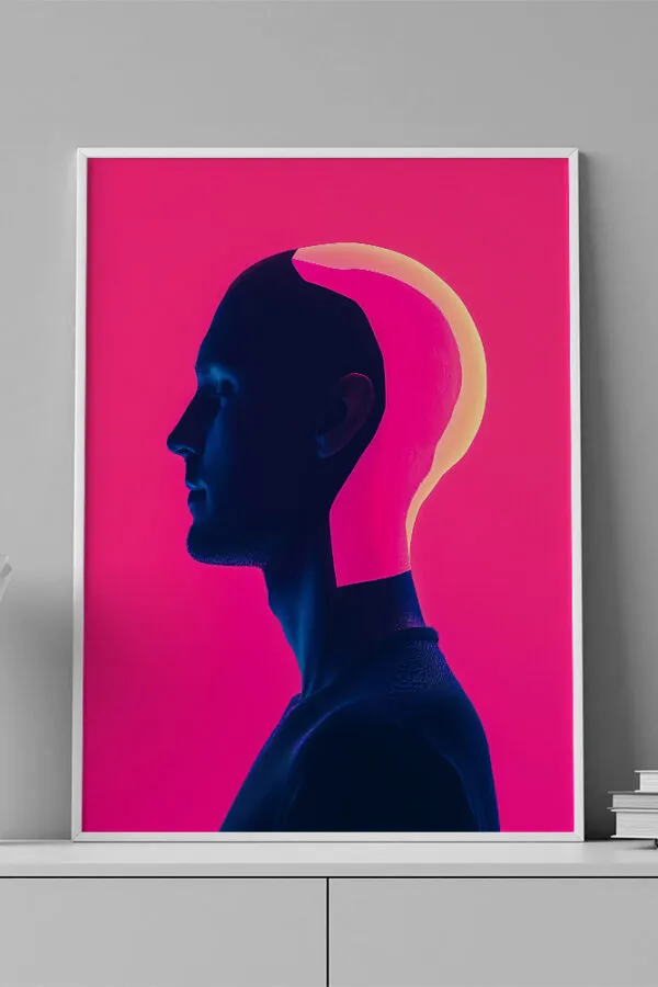 VINILO DECORATIVO - LAMINA ART - 0008 - ROSTRO PERFIL